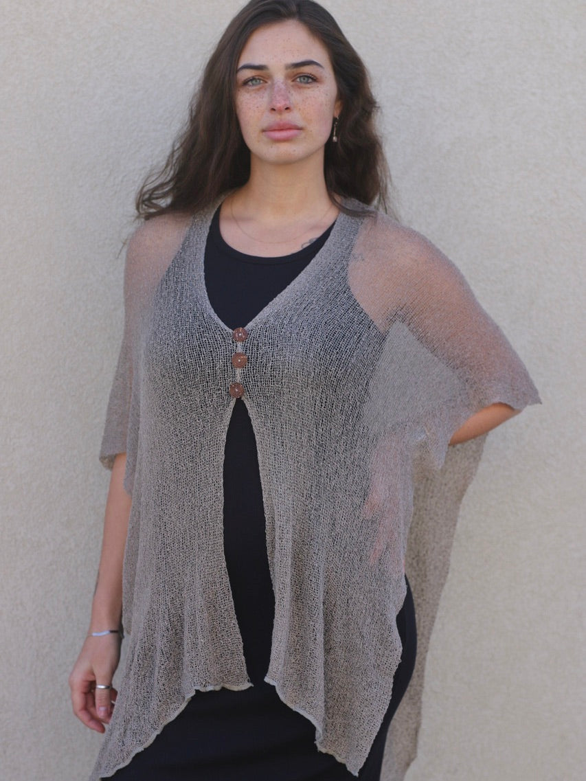 Mia 3 Button Cover Up