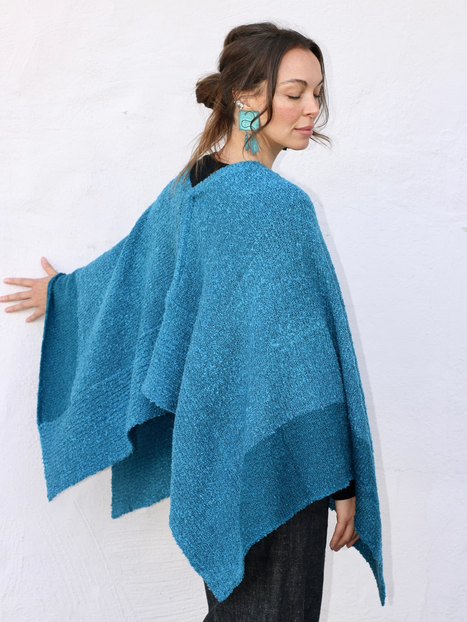 Color Block Poncho