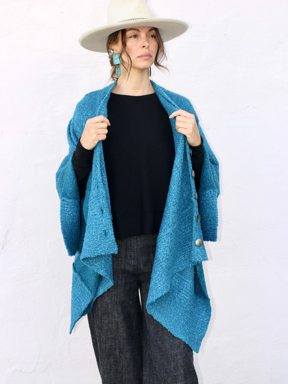 Color Block Poncho