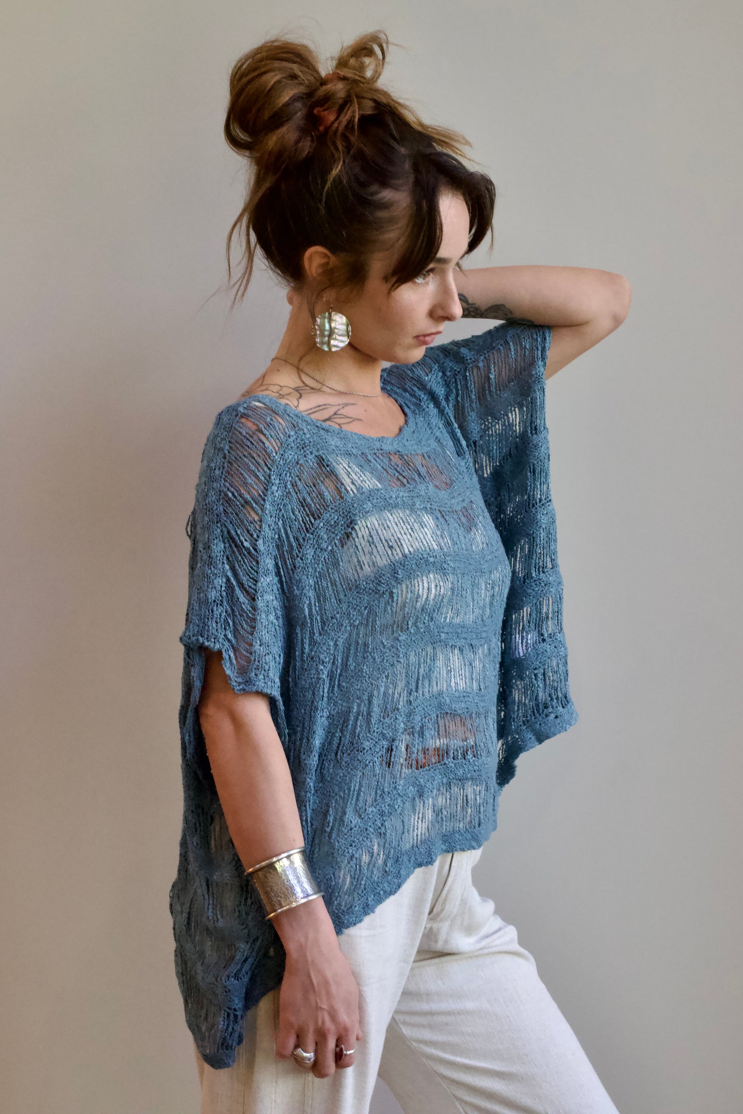 S 57 Drop Stitch Poncho