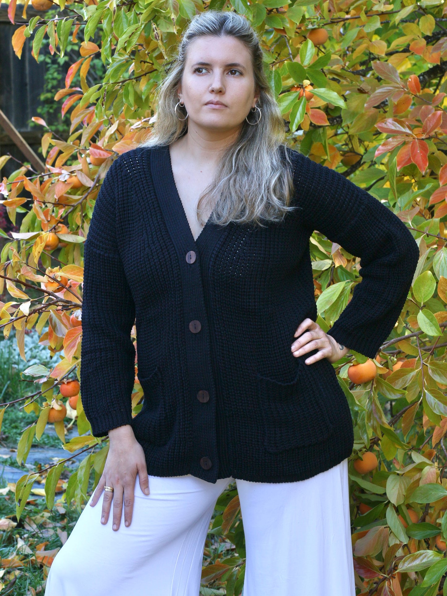 F 19 Waffle Cotton Cardigan