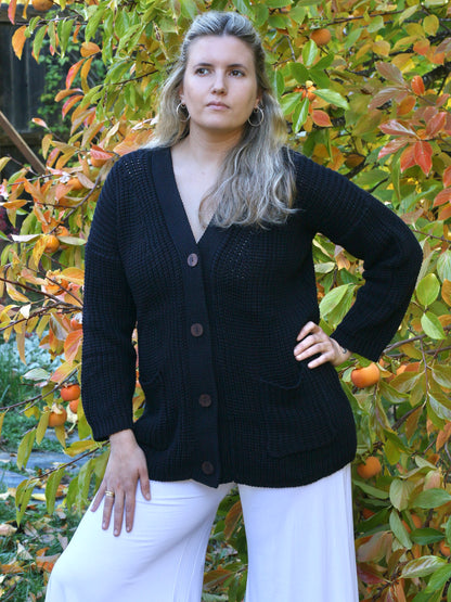 F 19 Waffle Cotton Cardigan