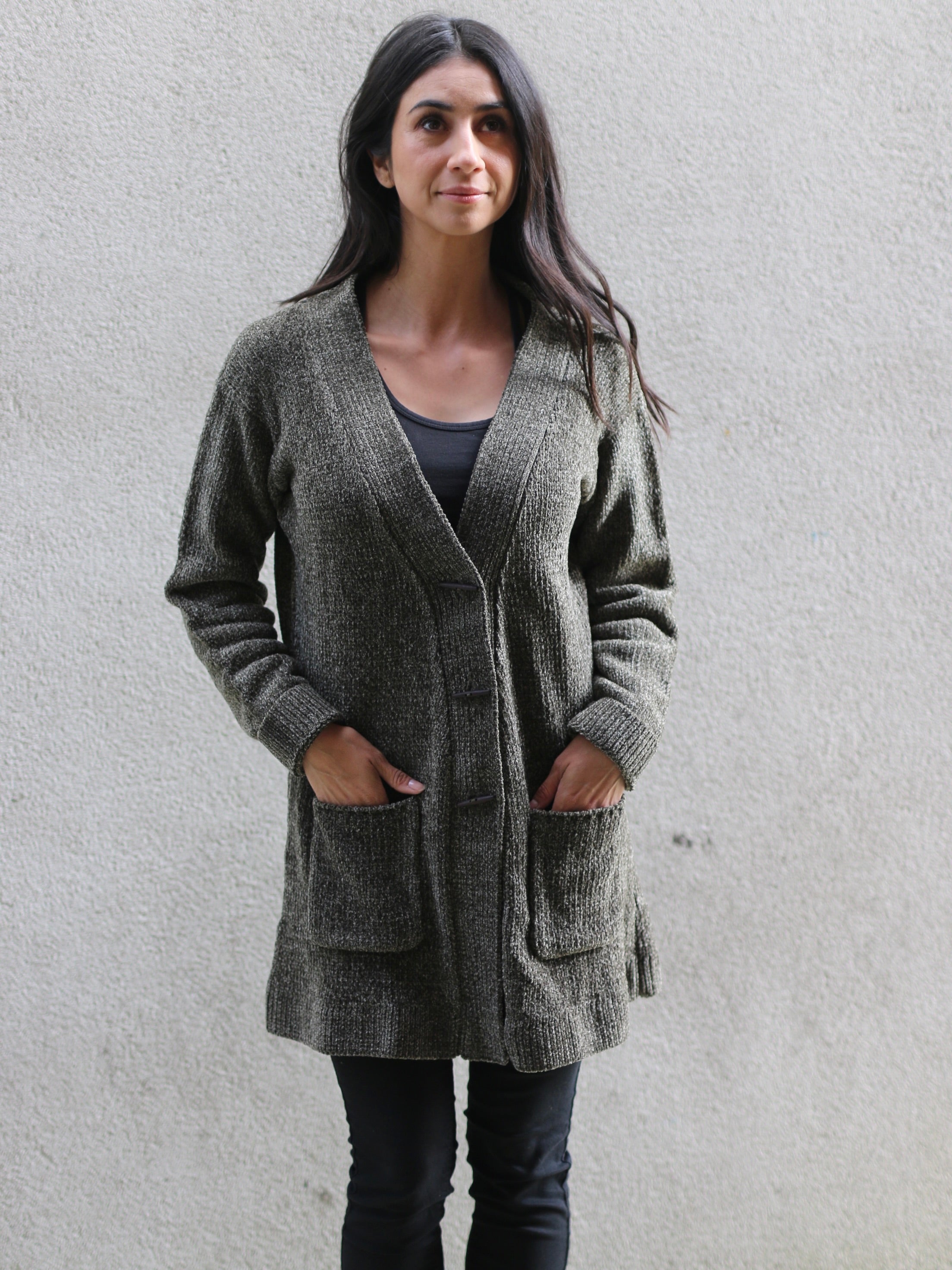 トップス 96AW STONE  CHENILLE KNIT CARDIGAN CozyLux Chenille Open Front Cardigan – Linda Anderson