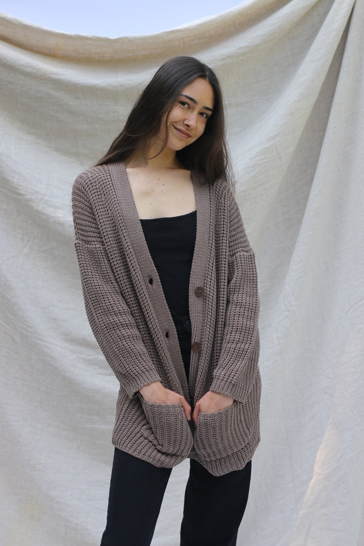 Waffle Cotton Cardigan