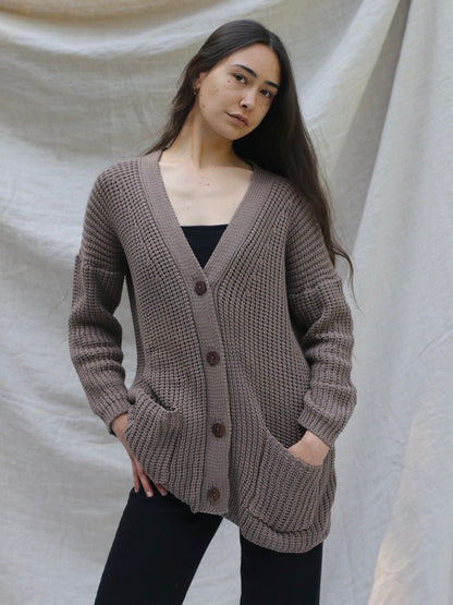 Waffle Cotton Cardigan