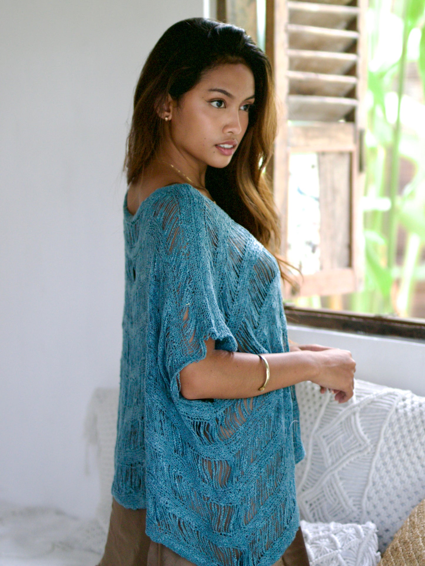 S 57 Drop Stitch Poncho