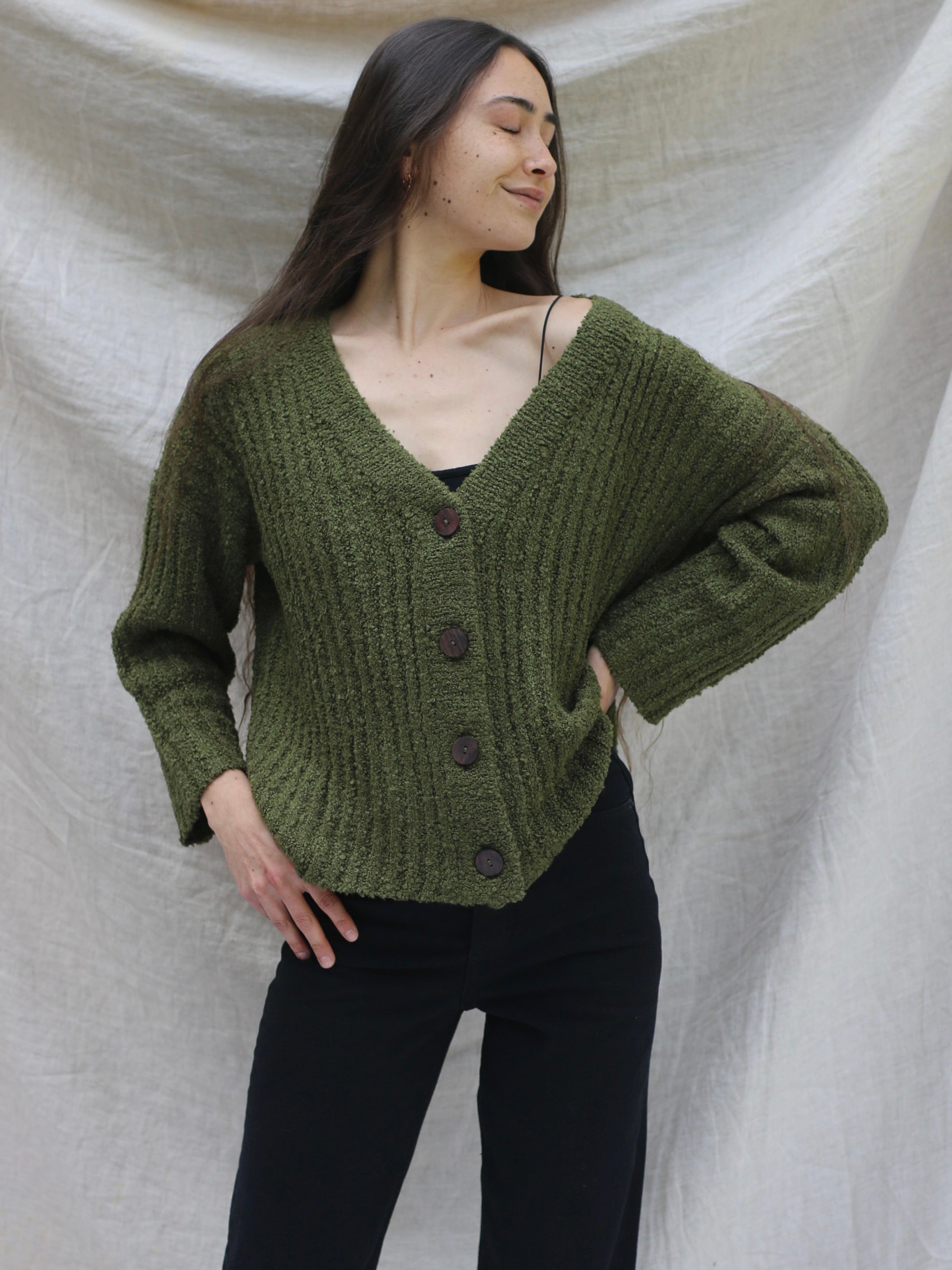 F 16 Boyfriend Cardigan – Island Tribe Knits